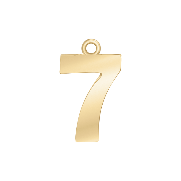 Classic Number Pendants in 14K Gold (20 mm)