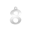 Classic Number Pendants in Sterling Silver (20 mm)