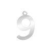 Classic Number Pendants in Sterling Silver (20 mm)
