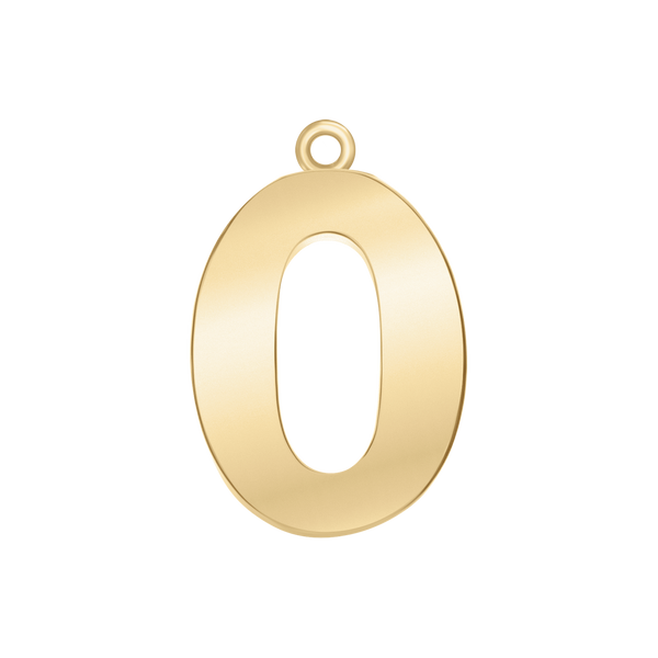 Classic Number Pendants in 14K Gold (25 mm)