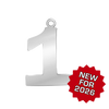 Classic Number Pendants in Sterling Silver (25 mm)