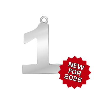 Classic Number Pendants in Sterling Silver (25 mm)