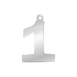 Classic Number Pendants in Sterling Silver (25 mm)