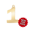 Classic Number Pendants in 14K Gold (25 mm)