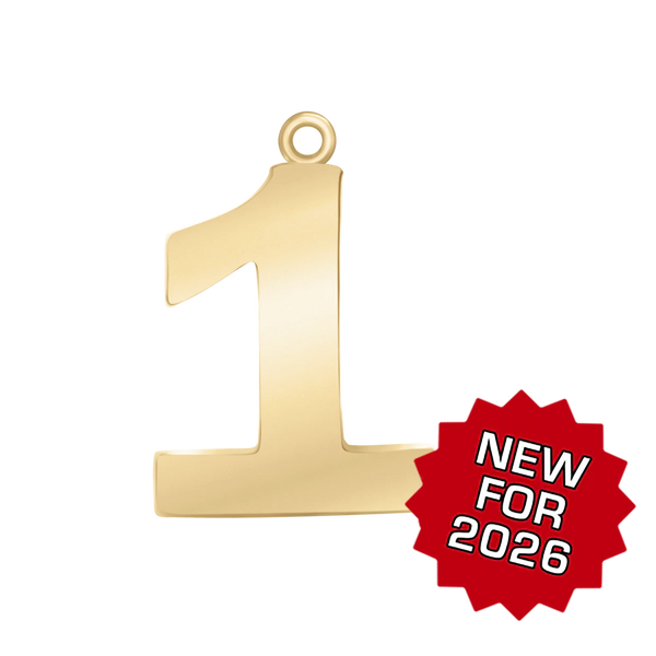 Classic Number Pendants in 14K Gold (25 mm)
