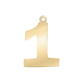 Classic Number Pendants in 14K Gold (25 mm)