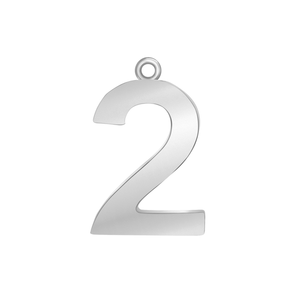Classic Number Pendants in Sterling Silver (25 mm)