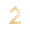 Classic Number Pendants in 14K Gold (25 mm)