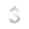 Classic Number Pendants in Sterling Silver (25 mm)