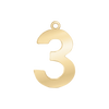 Classic Number Pendants in 14K Gold (25 mm)