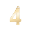 Classic Number Pendants in 14K Gold (25 mm)