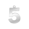 Classic Number Pendants in Sterling Silver (25 mm)
