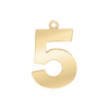 Classic Number Pendants in 14K Gold (25 mm)
