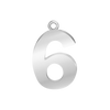 Classic Number Pendants in Sterling Silver (25 mm)