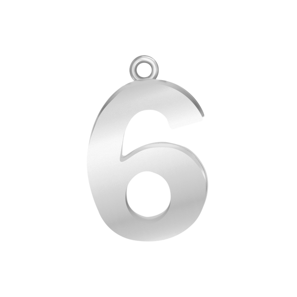 Classic Number Pendants in Sterling Silver (25 mm)