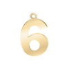 Classic Number Pendants in 14K Gold (25 mm)