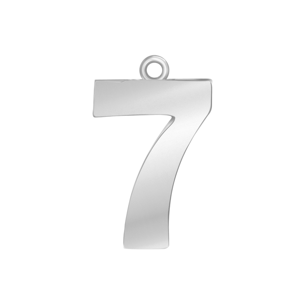 Classic Number Pendants in Sterling Silver (25 mm)