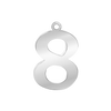 Classic Number Pendants in Sterling Silver (25 mm)