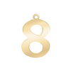 Classic Number Pendants in 14K Gold (25 mm)