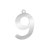 Classic Number Pendants in Sterling Silver (25 mm)