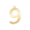 Classic Number Pendants in 14K Gold (25 mm)