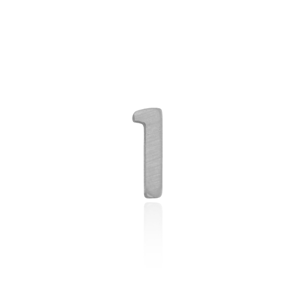 Basic Numbers in 14K Gold (3mm) (Semi-Polished)