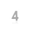 Basic Numbers in 14K Gold (3mm) (Semi-Polished)