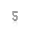 Basic Numbers in 14K Gold (3mm) (Semi-Polished)