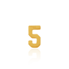 Basic Numbers in 14K Gold (3mm) (Semi-Polished)