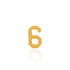 Basic Numbers in 14K Gold (3mm) (Semi-Polished)