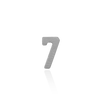 Basic Numbers in 14K Gold (3mm) (Semi-Polished)