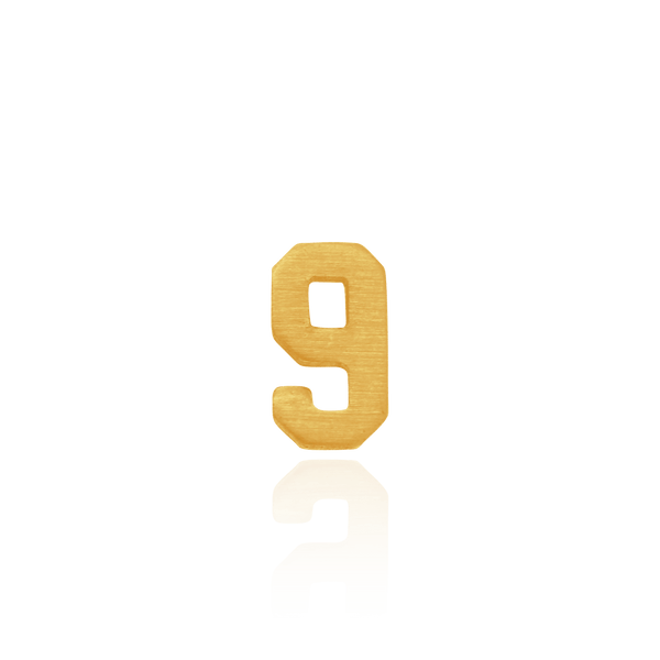 Basic Numbers in 14K Gold (3mm) (Semi-Polished)