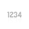 Basic Numbers in Sterling Silver (4.7mm) (Semi-Polished)