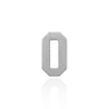 Basic Numbers in Sterling Silver (4.7mm) (Semi-Polished)