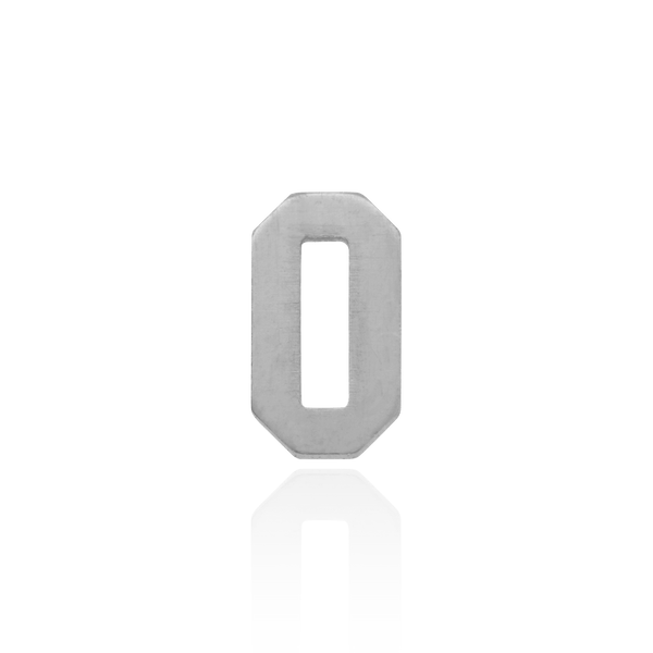 Basic Numbers in Sterling Silver (4.7mm) (Semi-Polished)