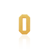 Basic Numbers in 14K Gold (4.7mm) (Semi-Polished)