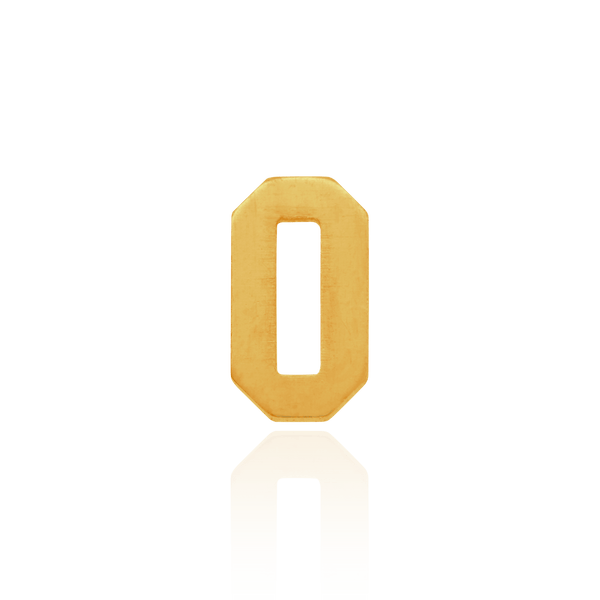 Basic Numbers in 14K Gold (4.7mm) (Semi-Polished)