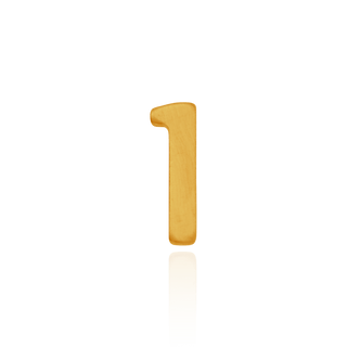 Basic Numbers in 14K Gold (4.7mm) (Semi-Polished)