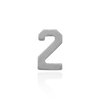 Basic Numbers in 14K Gold (4.7mm) (Semi-Polished)