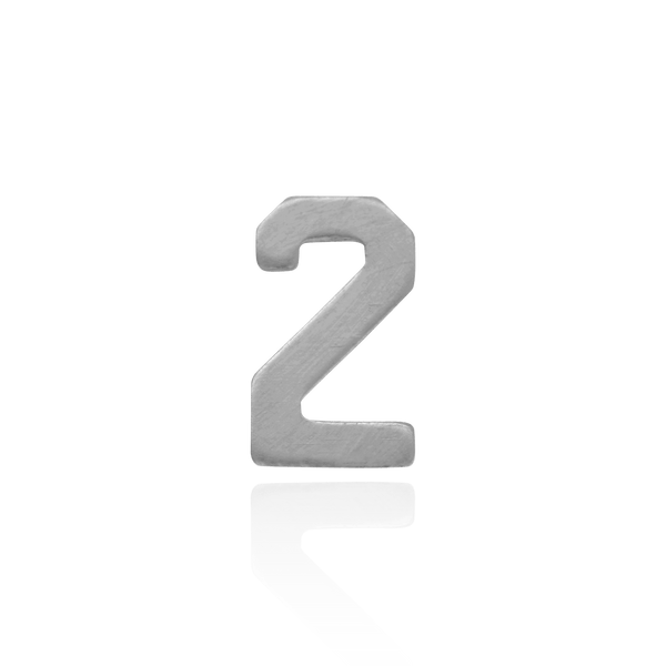 Basic Numbers in 14K Gold (4.7mm) (Semi-Polished)