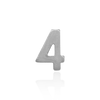 Basic Numbers in Sterling Silver (4.7mm) (Semi-Polished)