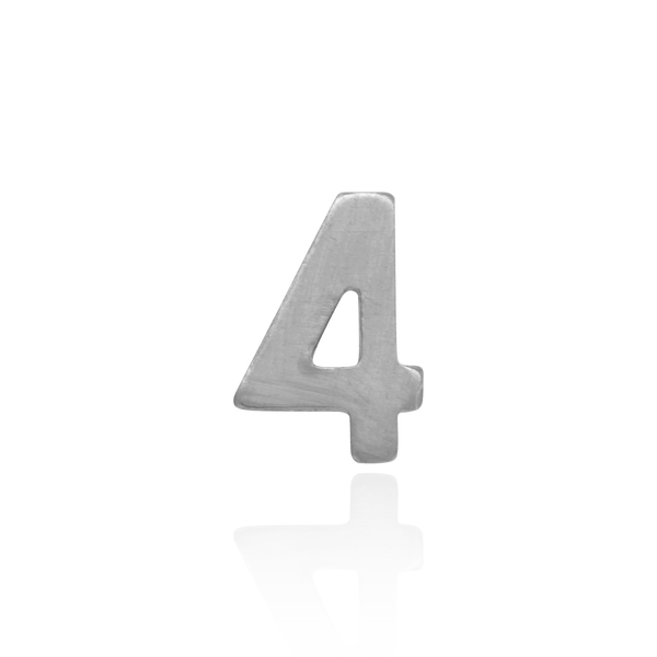 Basic Numbers in 14K Gold (4.7mm) (Semi-Polished)
