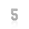 Basic Numbers in 14K Gold (4.7mm) (Semi-Polished)