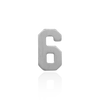 Basic Numbers in Sterling Silver (4.7mm) (Semi-Polished)