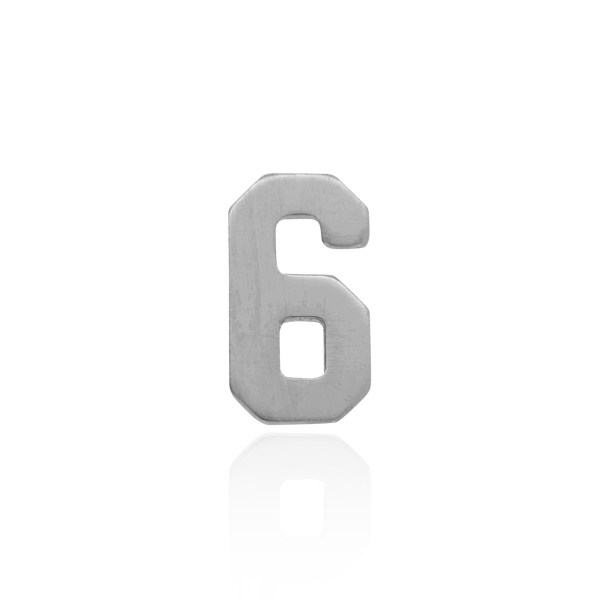 Basic Numbers in Sterling Silver (4.7mm) (Semi-Polished)