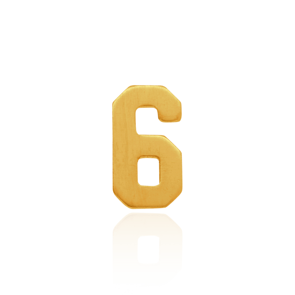 Basic Numbers in 14K Gold (4.7mm) (Semi-Polished)