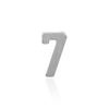 Basic Numbers in 14K Gold (4.7mm) (Semi-Polished)