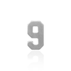 Basic Numbers in Sterling Silver (4.7mm) (Semi-Polished)