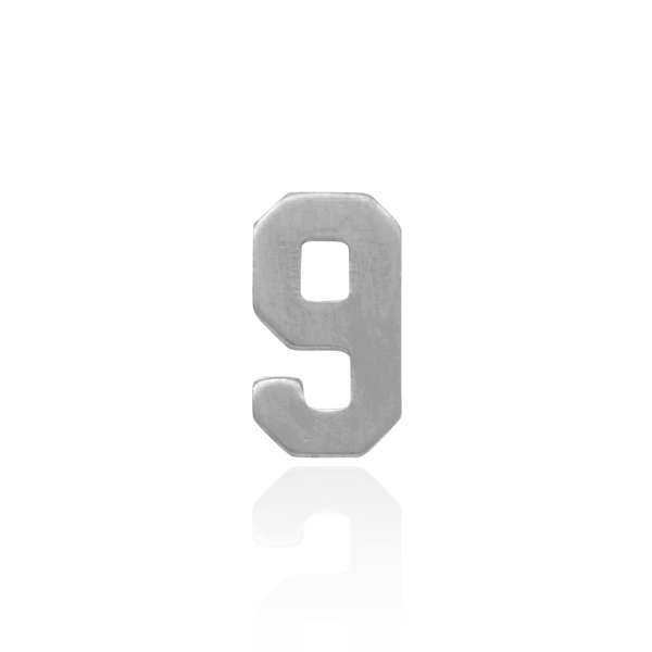 Basic Numbers in Sterling Silver (4.7mm) (Semi-Polished)