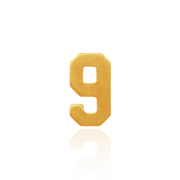 Basic Numbers in 14K Gold (4.7mm) (Semi-Polished)